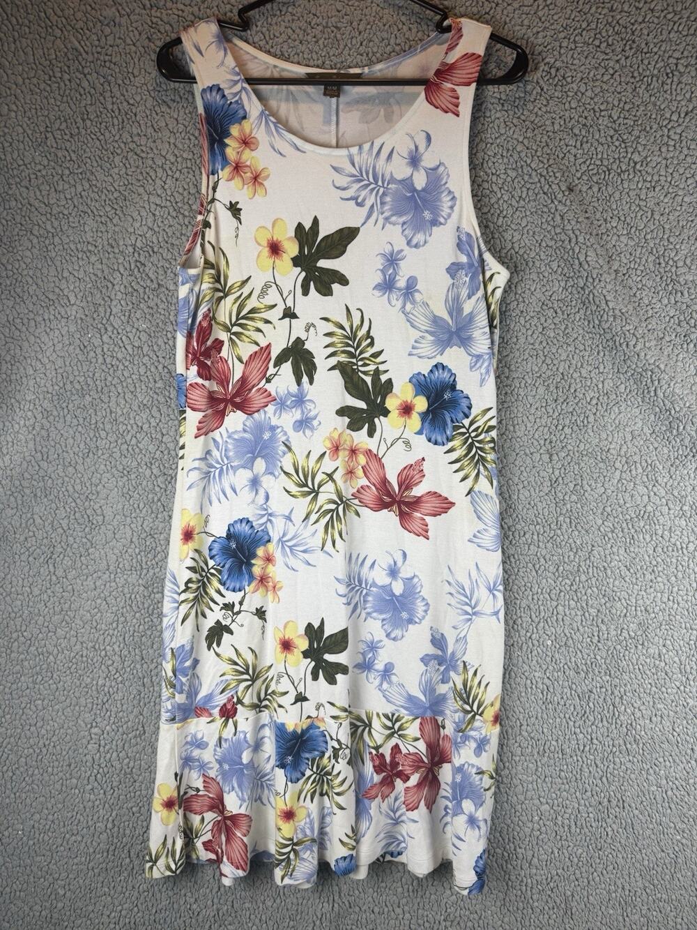 Tommy Bahama M Women's Eros Botanical Sleeveless Knit Shift Dress